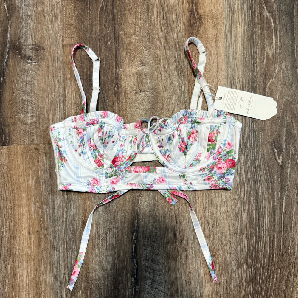 For Love and Lemons Floral Corset Bra/Top